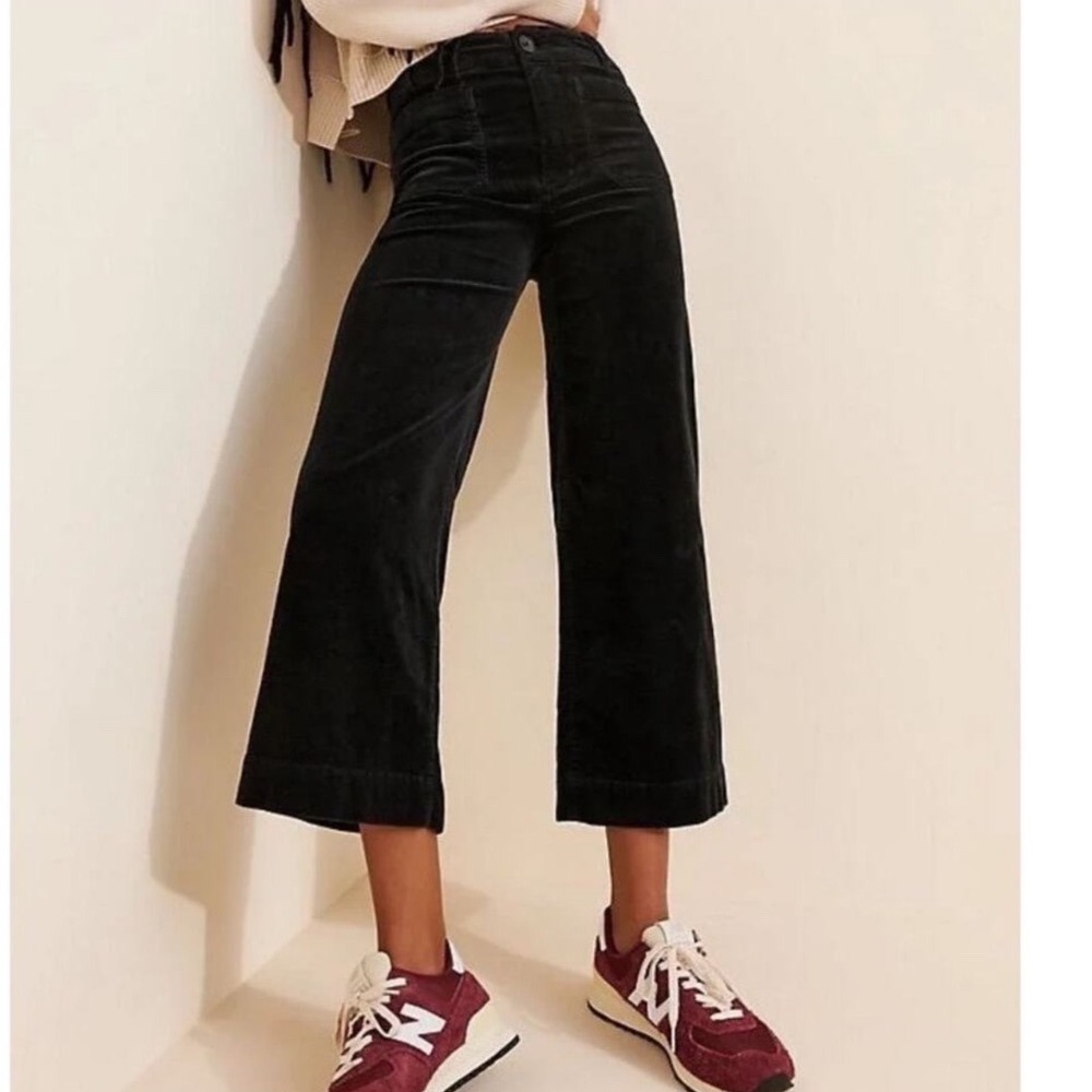 MAEVE ANTHROPOLOGIE Black Corduroy The Colette Pants Size 30 - Picture 2 of 9